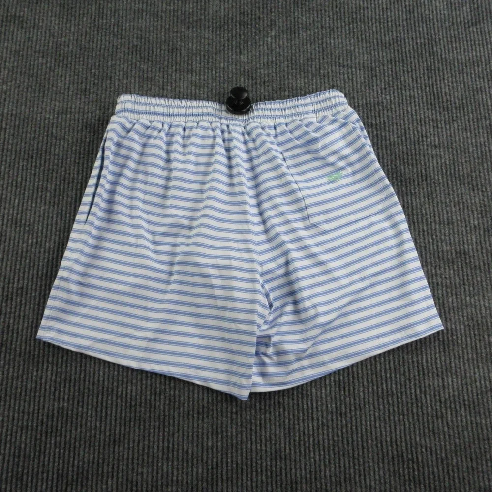 Henry Duvall Swim Shorts Mens M Blue White Striped Trunks Lined Drawstring NWT